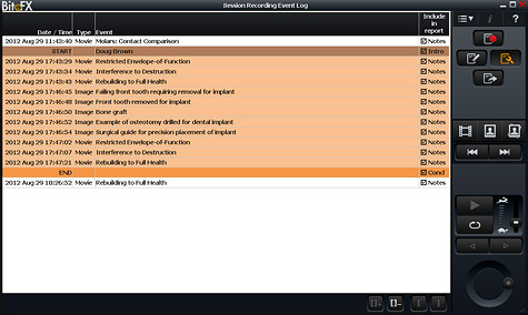 BiteFX V2 Recording Event Log